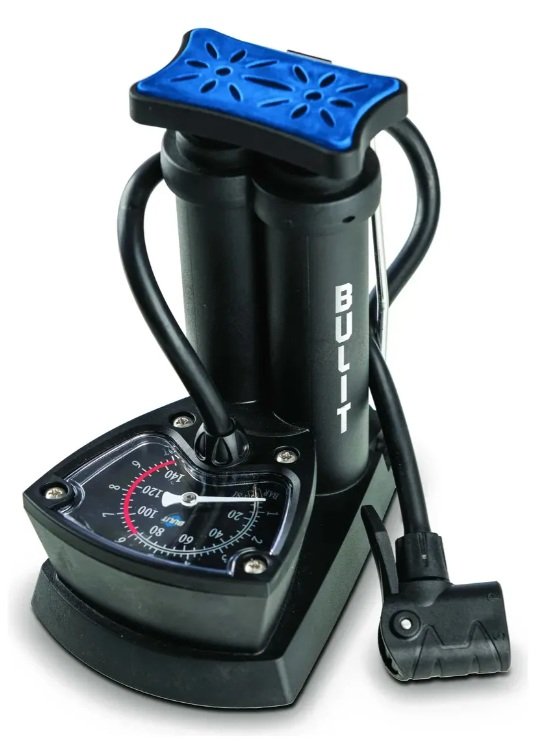INFLADOR DE PIE CON MANOMETRO BULLIT